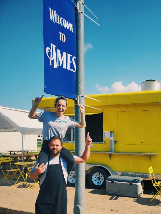 Coy and Cristiana in Ames with The Funky Chicken Food Truck